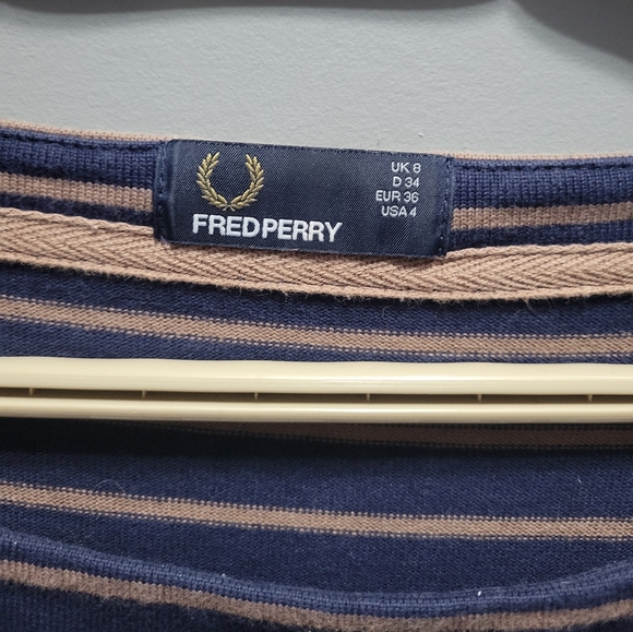 100% Cotton Fred Perry Shirt Dress UK 8 US 6 - Picture 3 of 3